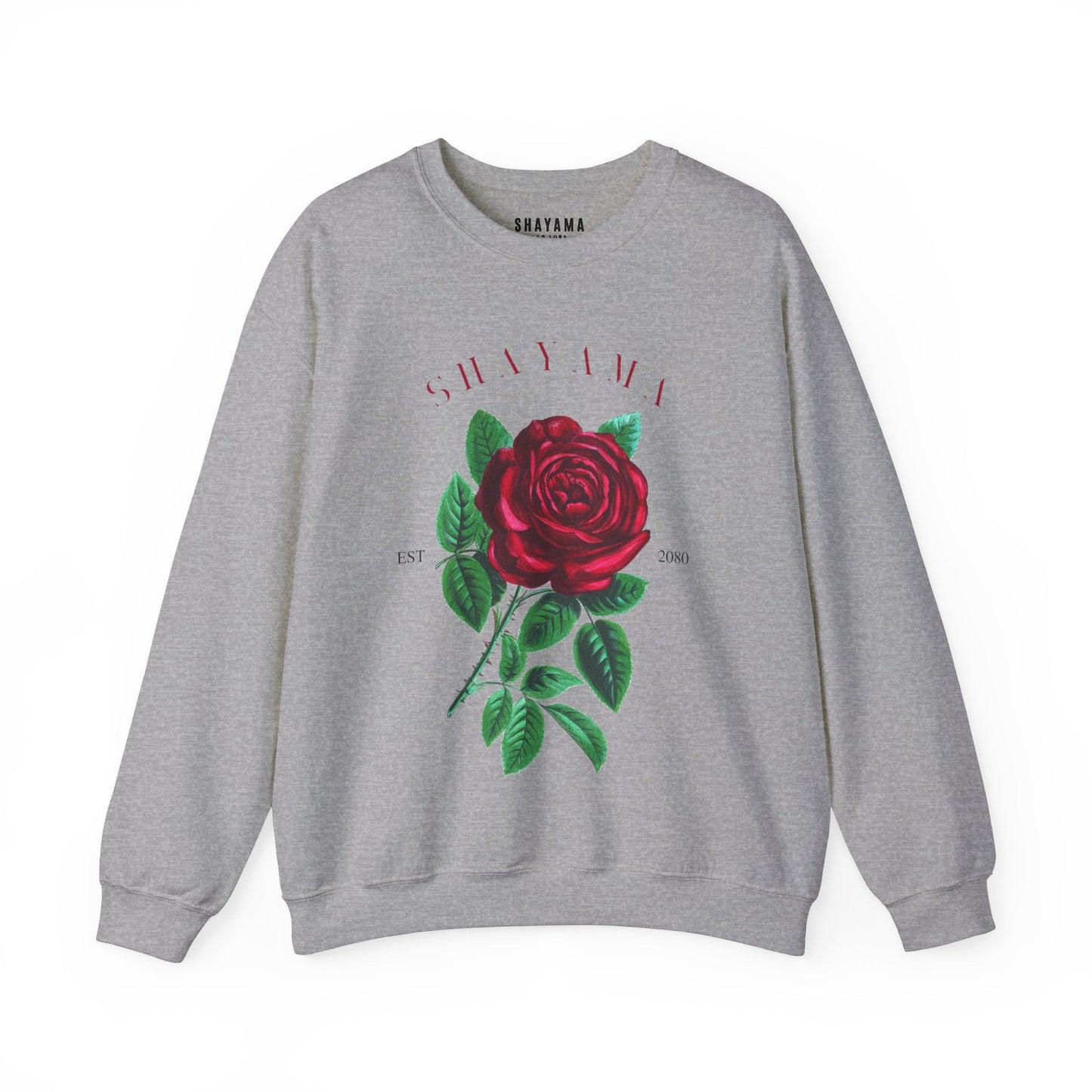Logo and Rose Print Sweatshirt