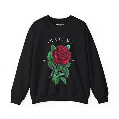 Logo and Rose Print Sweatshirt