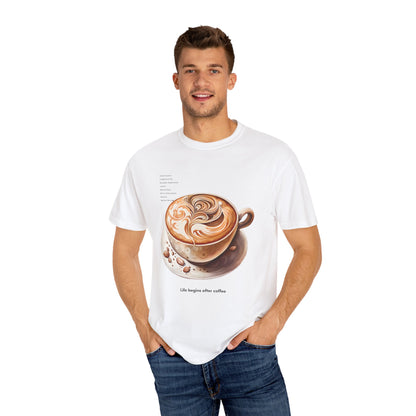 Unisex Coffee LIfe Relaxed Fit T-shirt - Ring Spun Cotton.