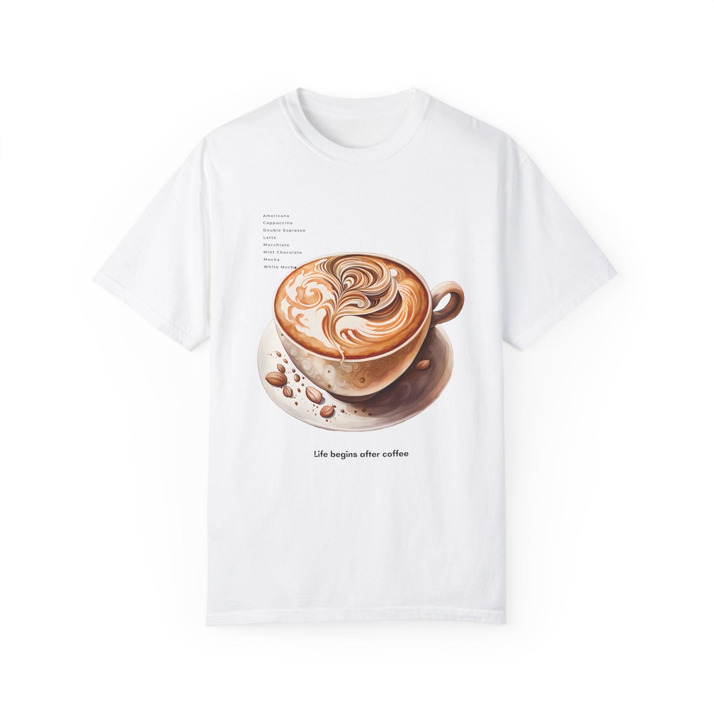 Unisex Coffee LIfe Relaxed Fit T-shirt - Ring Spun Cotton.