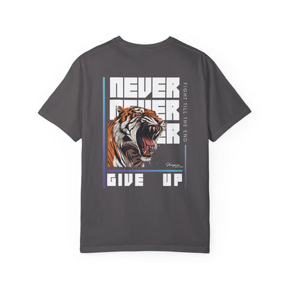 Unisex NEVER GIVE UP Relaxed Fit - Ring-Spun Cotton