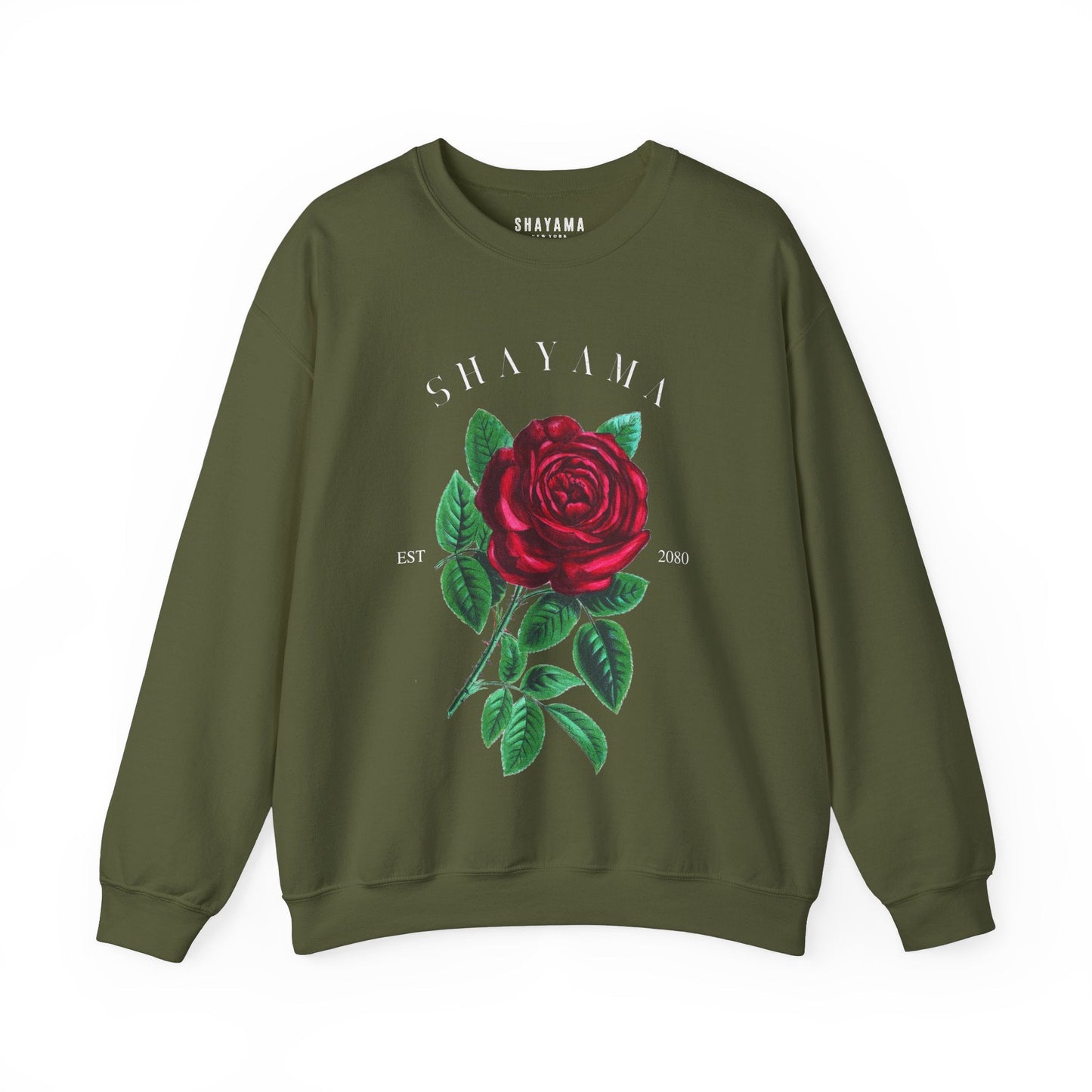 Logo and Rose Print Sweatshirt