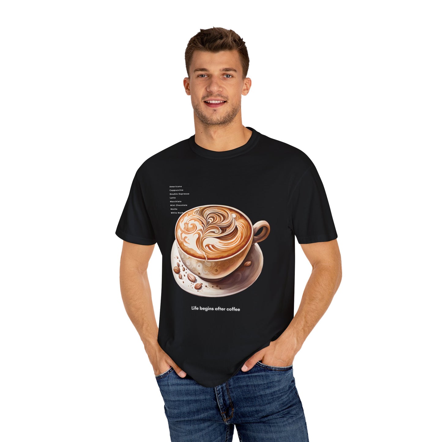 Unisex Coffee LIfe Relaxed Fit T-shirt - Ring Spun Cotton.