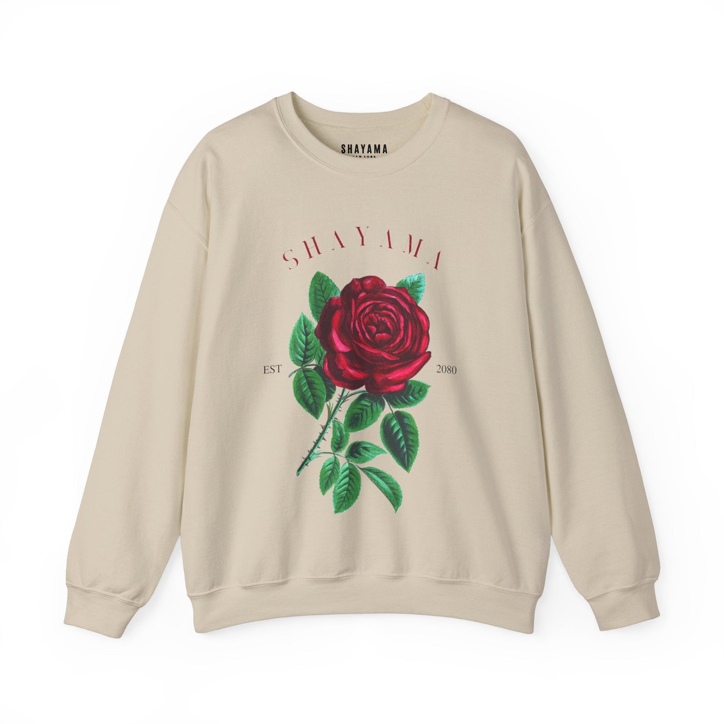 Logo and Rose Print Sweatshirt