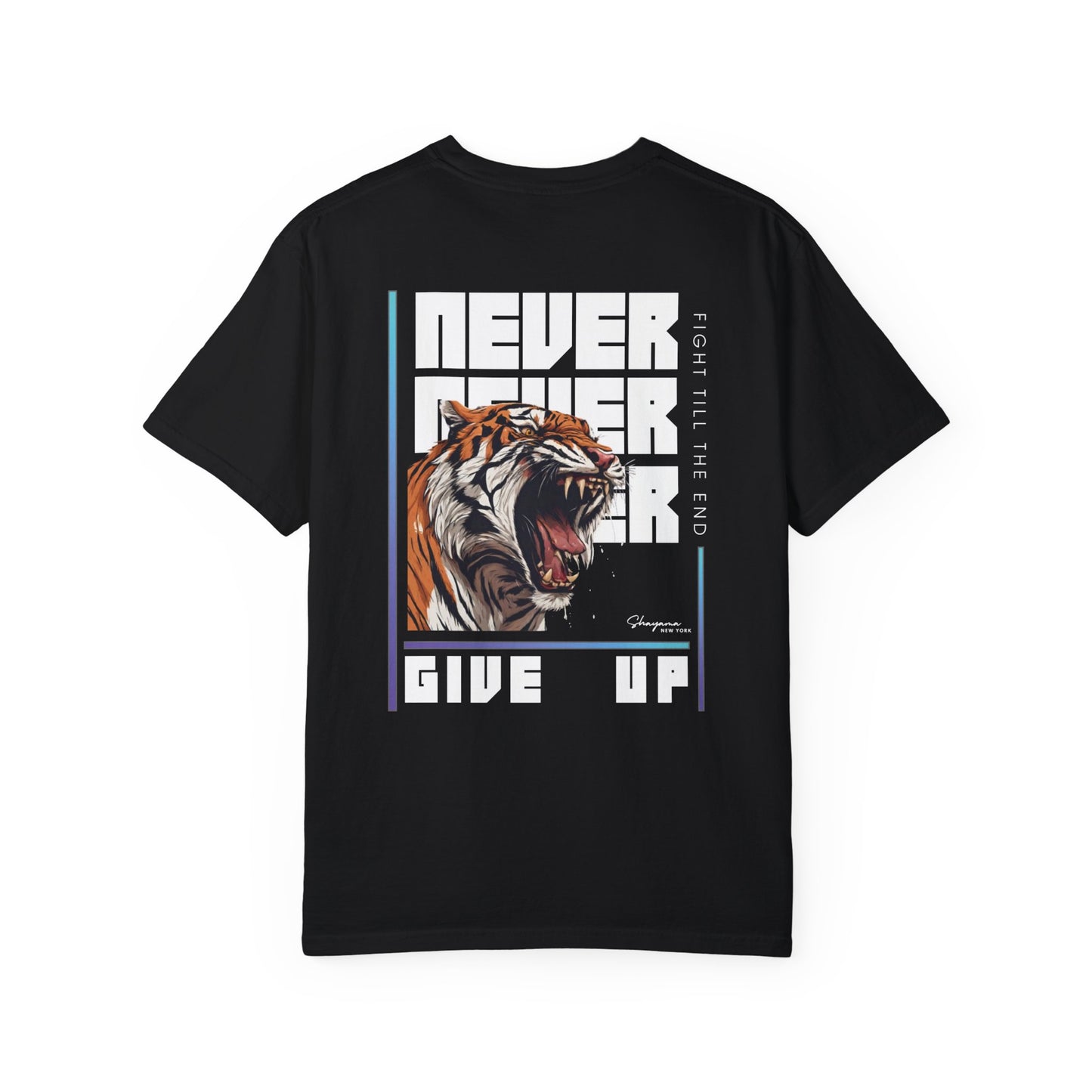 Unisex NEVER GIVE UP Relaxed Fit - Ring-Spun Cotton