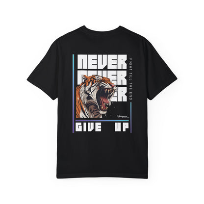 Unisex NEVER GIVE UP Relaxed Fit - Ring-Spun Cotton