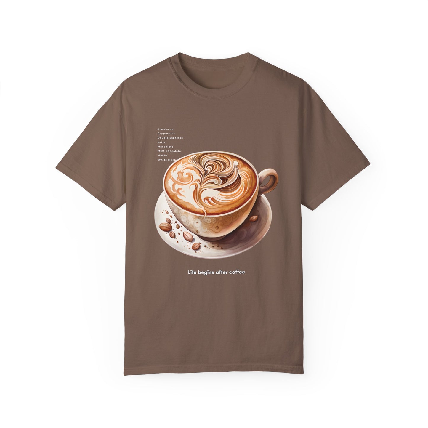 Unisex Coffee LIfe Relaxed Fit T-shirt - Ring Spun Cotton.