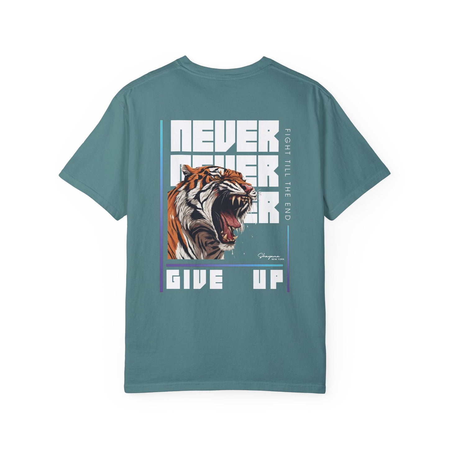 Unisex NEVER GIVE UP Relaxed Fit - Ring-Spun Cotton