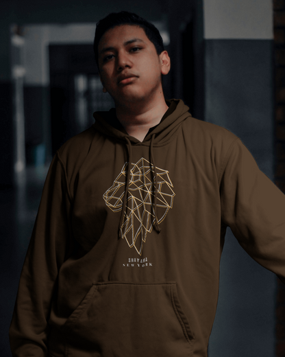 Logo and Lion Graphic Hoodie